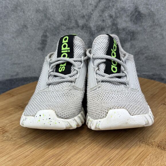 Adidas Running Shoes Kids Size 11K Gray Green Three Stripes Speckled IG2486 - Picture 2 of 10
